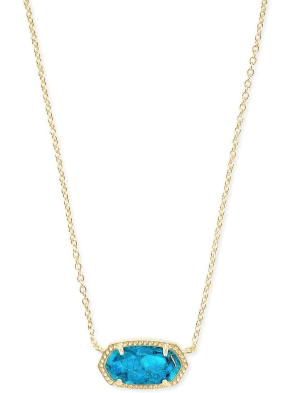 WOMEN'S BRONZE CURB 14K GOLD PLATED ELISA FASHION JEWELLERY PENDANT NECKLACES